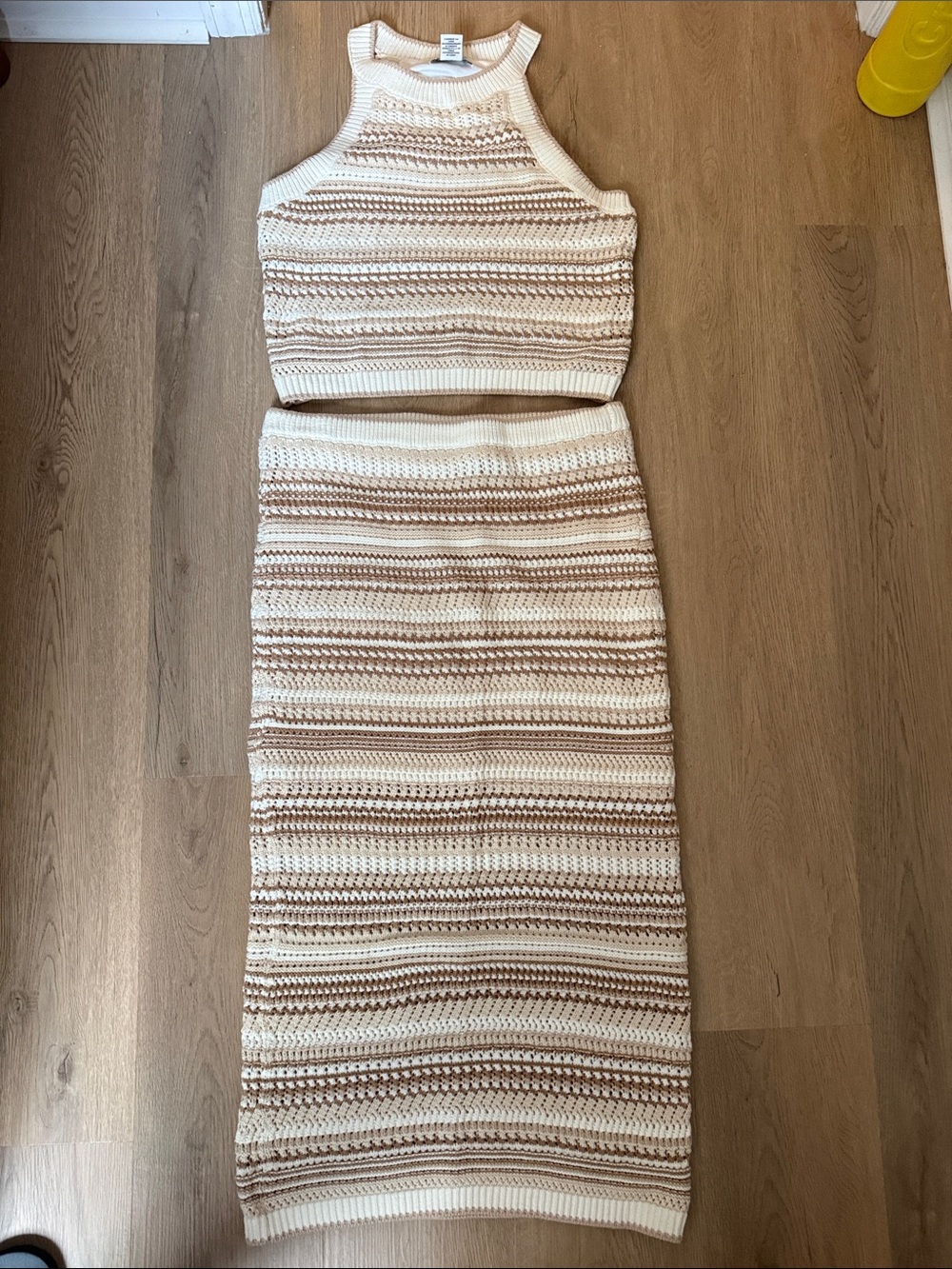 Rachel Zoe Cream Textured Knit Sweater
